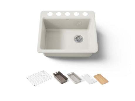 Riverby® 25" undermount single-bowl workstation kitchen sink