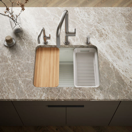 Riverby® 25" undermount single-bowl workstation kitchen sink
