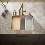 Riverby® 25" undermount single-bowl workstation kitchen sink