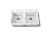 Deerfield® 33" undermount double-bowl kitchen sink