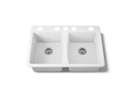 Deerfield® 33" undermount double-bowl kitchen sink