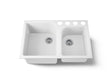 Executive Chef™ 33" undermount double-bowl kitchen sink