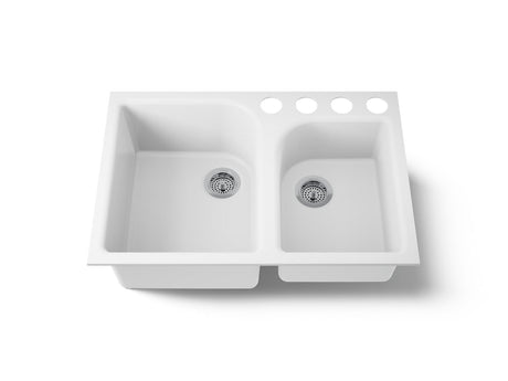 Executive Chef™ 33" undermount double-bowl kitchen sink