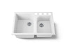 Executive Chef™ 33" undermount double-bowl kitchen sink
