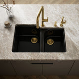 Executive Chef™ 33" undermount double-bowl kitchen sink