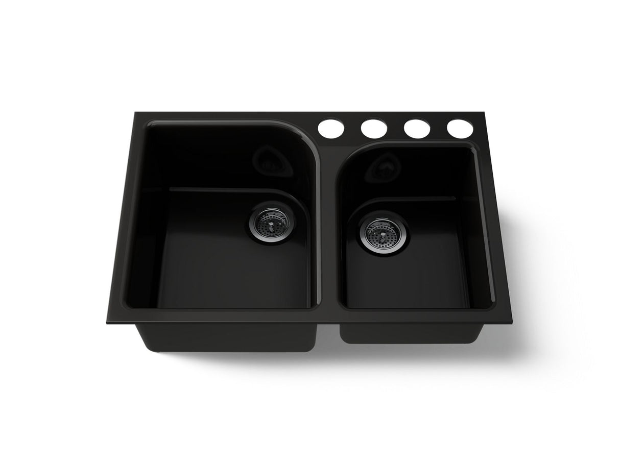 Executive Chef™ 33" undermount double-bowl kitchen sink