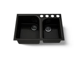 Executive Chef™ 33" undermount double-bowl kitchen sink