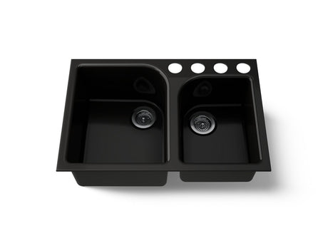 Executive Chef™ 33" undermount double-bowl kitchen sink