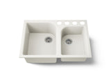 Executive Chef™ 33" undermount double-bowl kitchen sink