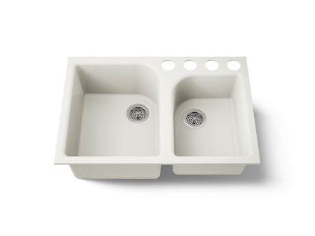 Executive Chef™ 33" undermount double-bowl kitchen sink