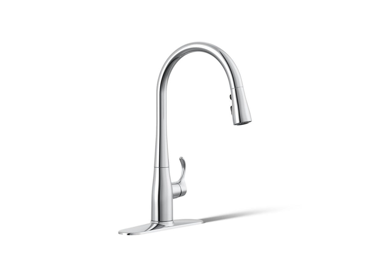Simplice® Pull-down kitchen sink faucet with three-function sprayhead