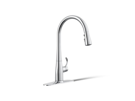 Simplice® Pull-down kitchen sink faucet with three-function sprayhead
