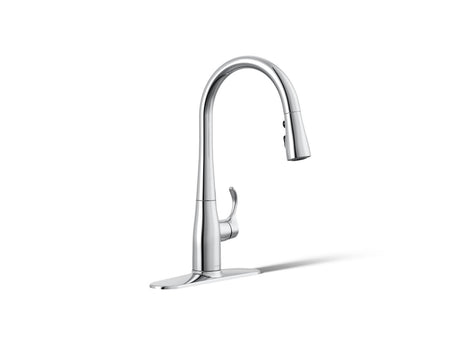 Simplice® Compact pull-down kitchen sink faucet with three-function sprayhead