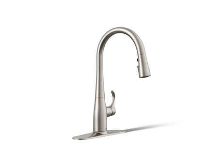 Simplice® Compact pull-down kitchen sink faucet with three-function sprayhead