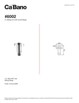 3" ceiling arm with round flange