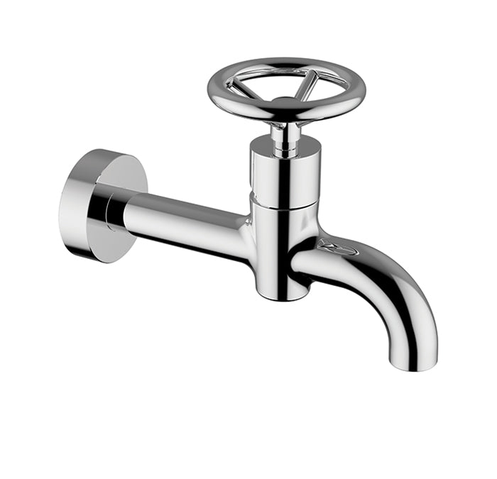 Single hole wall mount basin faucet