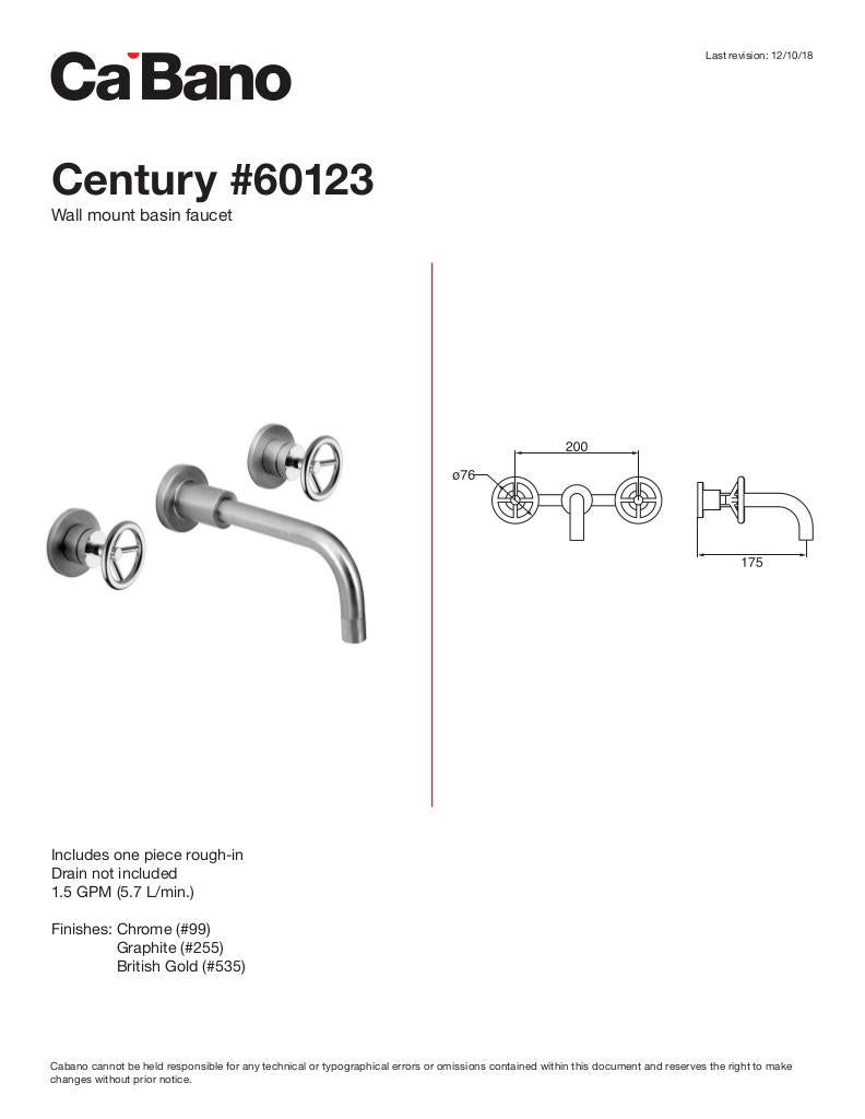 Wall mount basin faucet