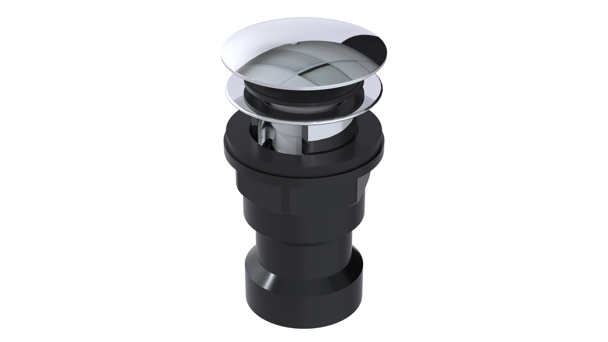 ABS Integral Waste & Overflow Euro Tip-Toe Kit with Overflow, Partially Threaded Strainer (601ET)