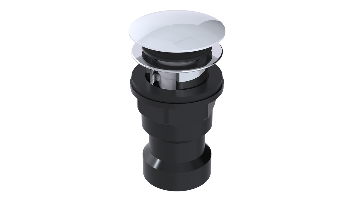ABS Integral Waste & Overflow Euro Tip-Toe Kit with Overflow, Partially Threaded Strainer (601ET)