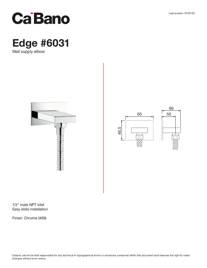 Edge supply elbow