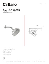 Sky 120 shower head & arm