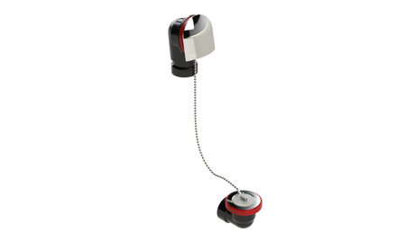 ABS OFFSET WASTE & OVERFLOW PLUG & CHAIN HALF KIT (6040CSHK-CP)
