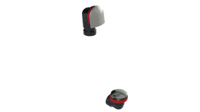 ABS OFFSET WASTE & OVERFLOW TIP-TOE HALF KIT (6040TIPHK)