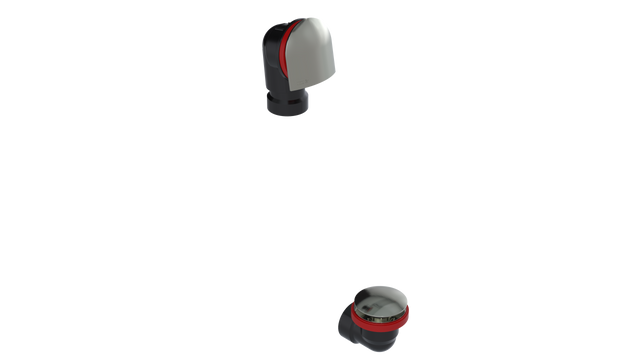 ABS OFFSET WASTE & OVERFLOW TIP-TOE HALF KIT (6040TIPHK)