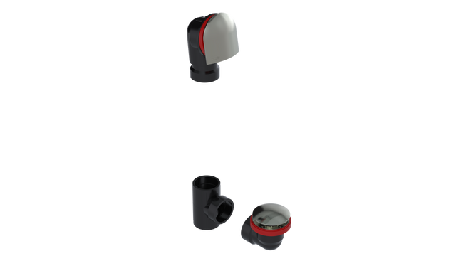 ABS OFFSET WASTE & OVERFLOW TIP-TOE KIT (6040TIPK)