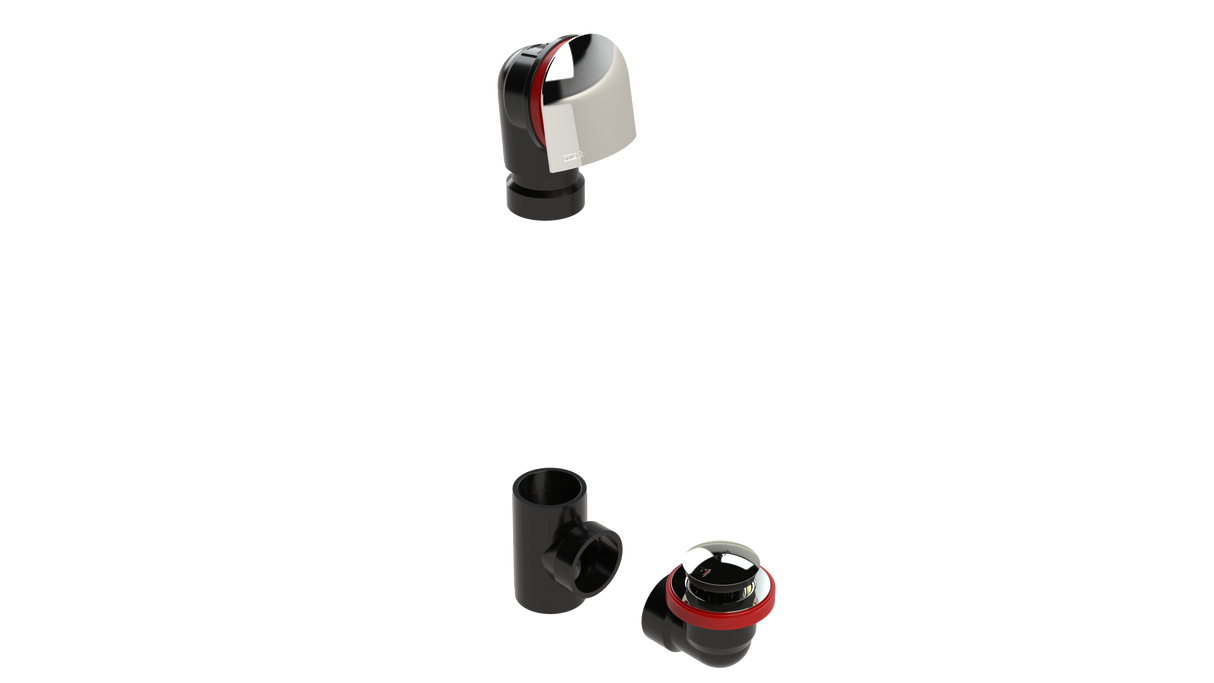 ABS OFFSET WASTE & OVERFLOW TIP-TOE KIT (6040TIPK)