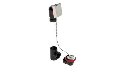 ABS OFFSET WASTE & OVERFLOW PLUG & CHAIN KIT (6041CSK)