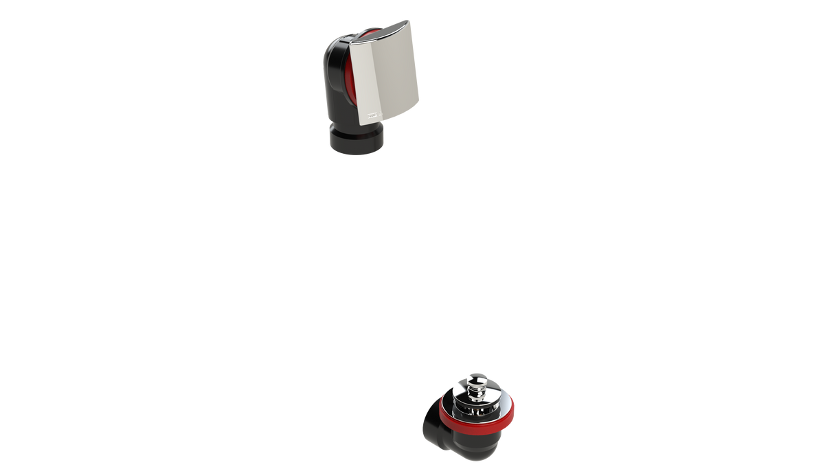 ABS OFFSET DRAIN WASTE & OVERFLOW PUSH-PULL HALF KIT (6041PPHK-CP)