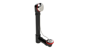 ABS OFFSET WASTE & OVERFLOW PLUG & CHAIN (6042CS)