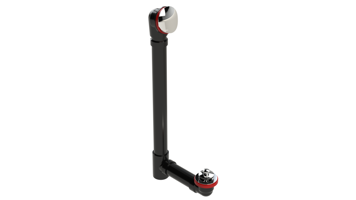 ABS OFFSET DRAIN WASTE & OVERFLOW PUSH-PULL EXTENDED (6042PP-20CP)