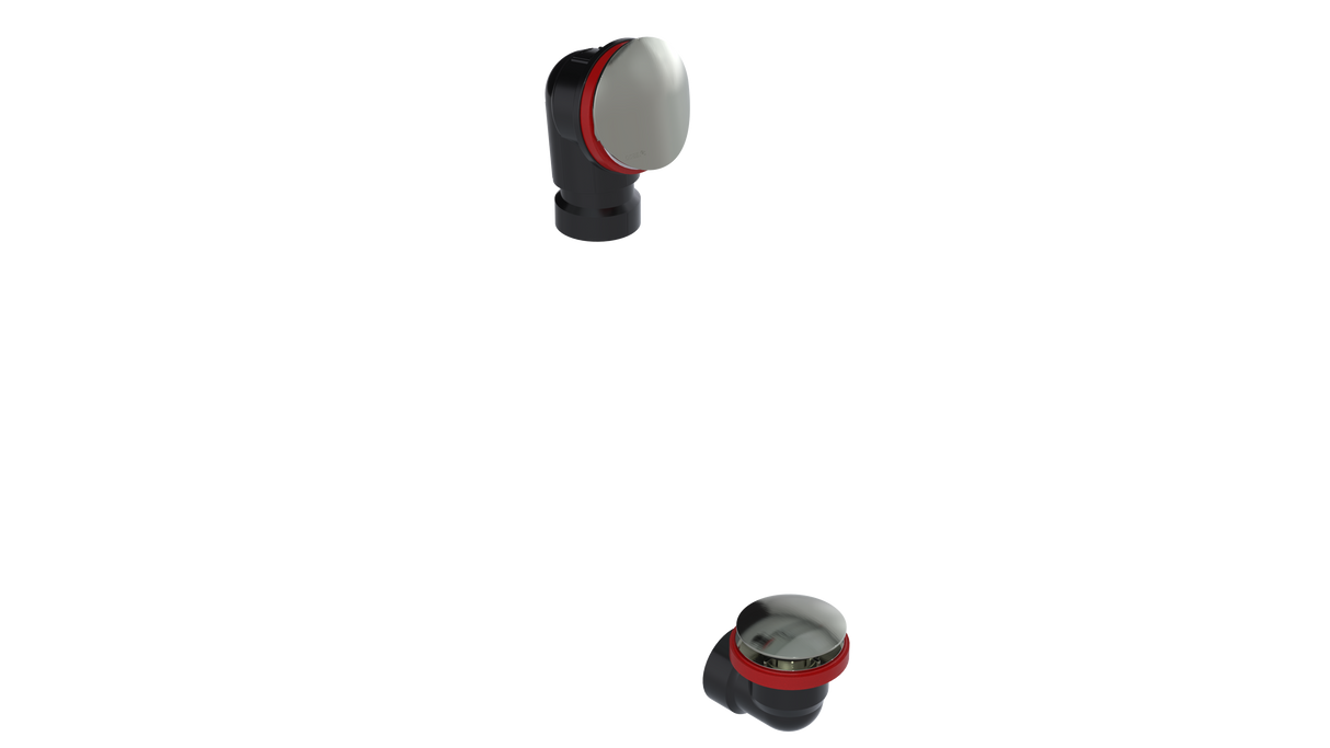 ABS OFFSET WASTE & OVERFLOW TIP-TOE HALF KIT (6042TIPHK)