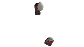 ABS OFFSET WASTE & OVERFLOW TIP-TOE HALF KIT (6042TIPHK)