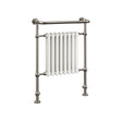 Ico Bath Flanders plug-in towel warmer with panel and top rail, front view