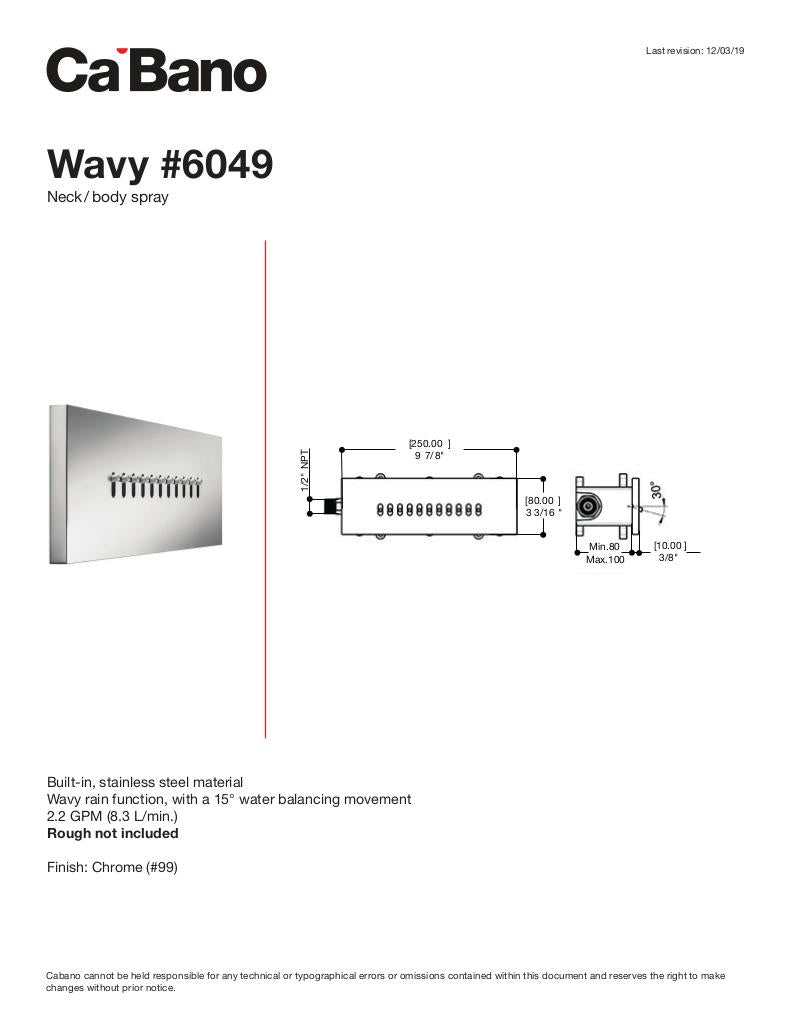 Wavy neck/body spray