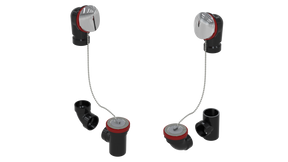 ABS TOTAL 1™ W/O W/ROUND & PLUG & CHAIN KIT - FULL KIT (LESS PIPE, WITH TEE AND EL) (6062CSK-CP)