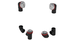ABS TOTAL 1™ W/O W/ROUND & LIFT & TURN KIT - FULL KIT (LESS PIPE, WITH TEE AND EL) (6062LK-CP)