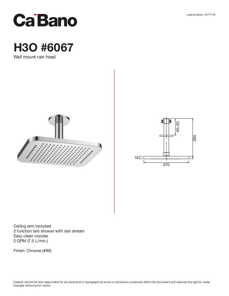 H30 ceiling rain head
