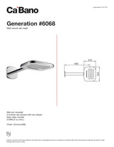 Generation wall mount rain head