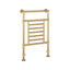 23.5"x38" Tuzio Thames Towel Warmer in Unlacquered Brass / Electric Plug-I