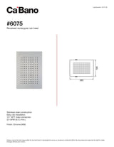 Recessed rectangualr rain head