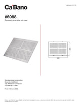 Recessed rectangualr rain head