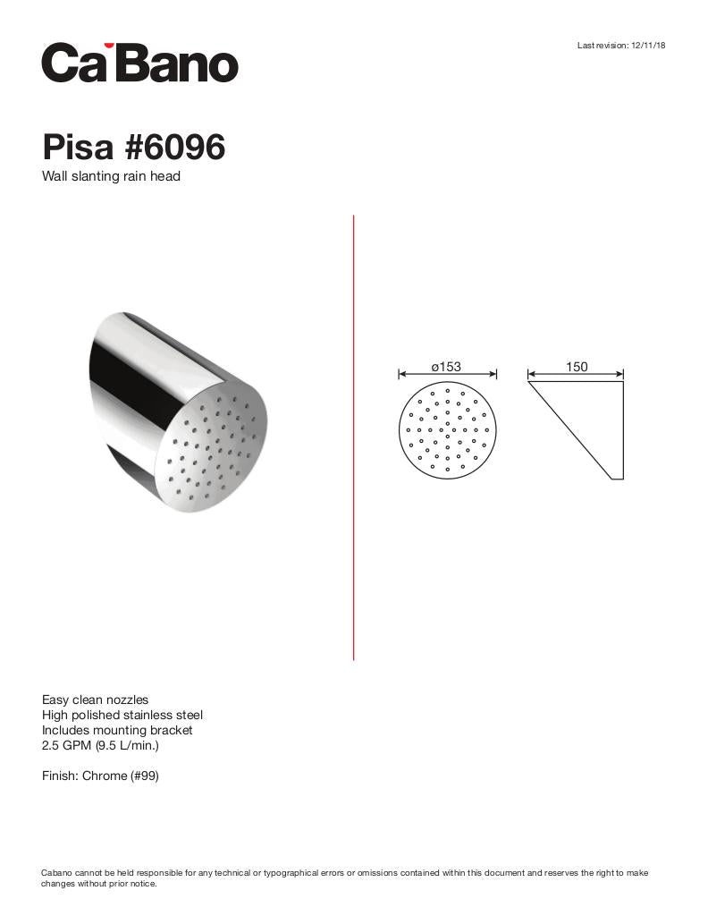 Pisa wall slanting rain head