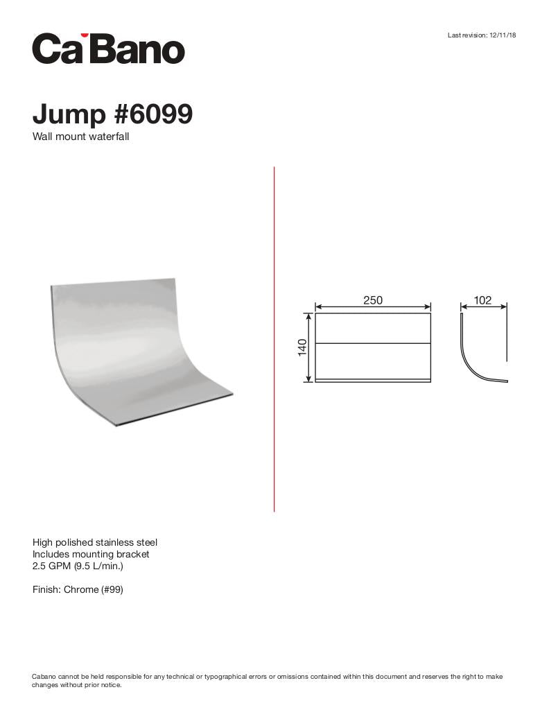 Jump wall mount waterfall
