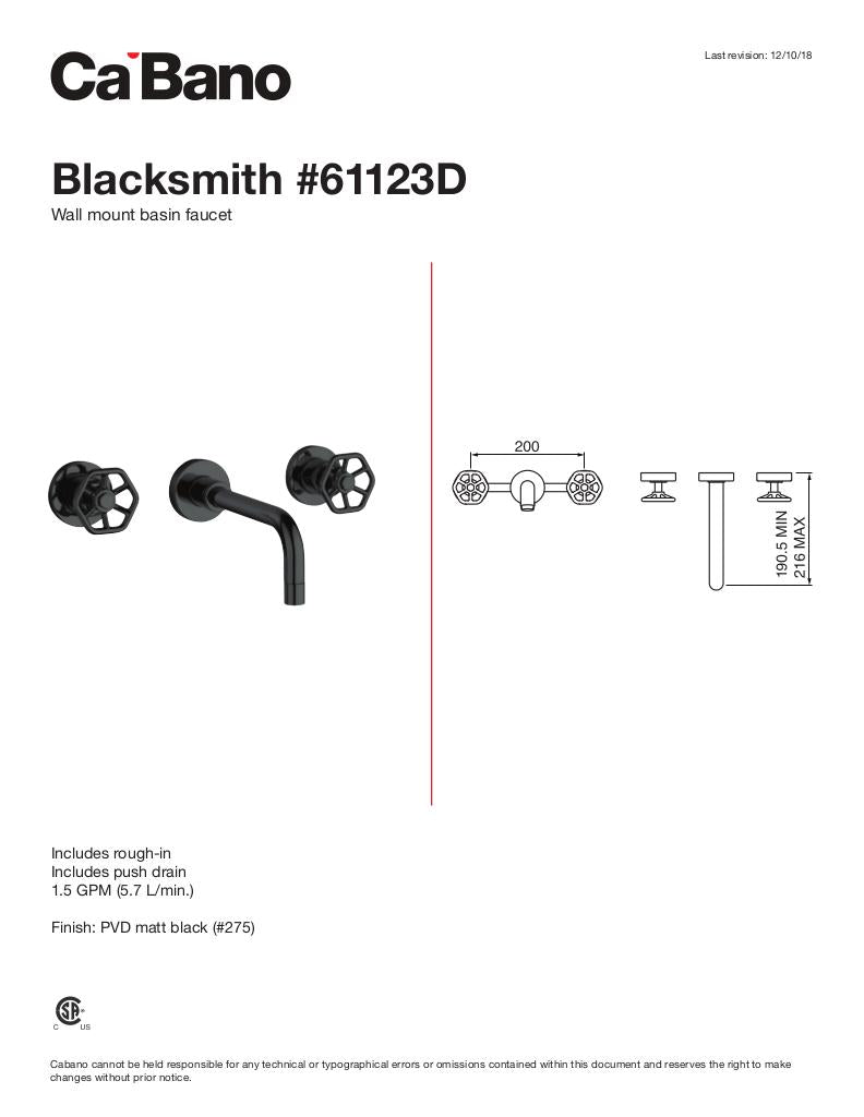 Wall mount basin faucet