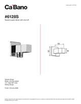 Square supply elbow with shut off