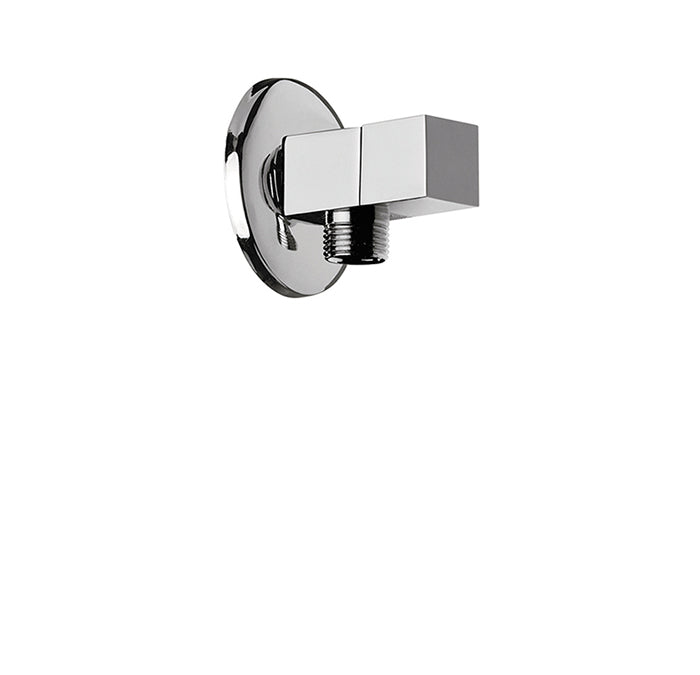 Square supply elbow with shut off